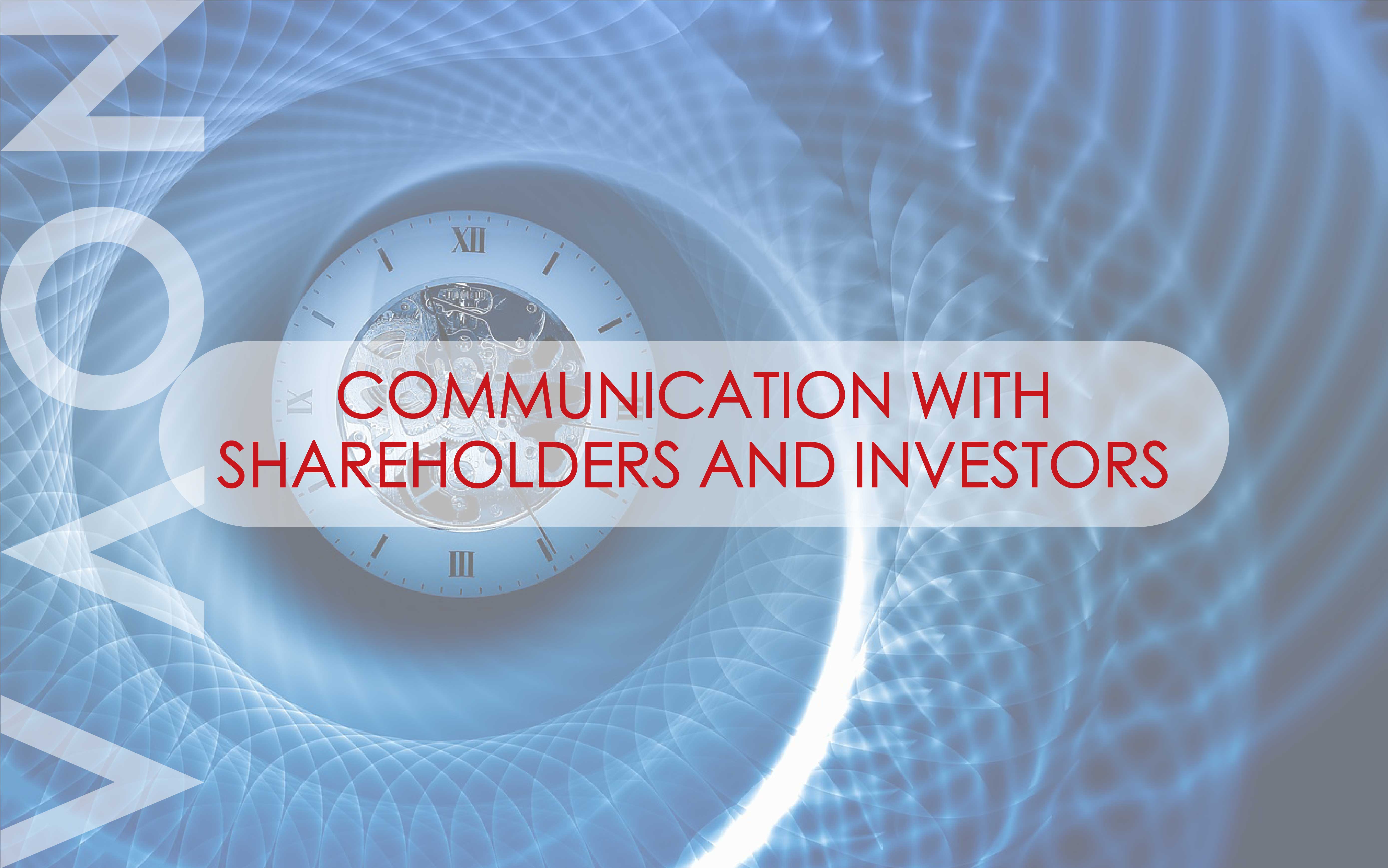 COMMUNICATION WITH SHAREHOLDERS AND INVESTORS